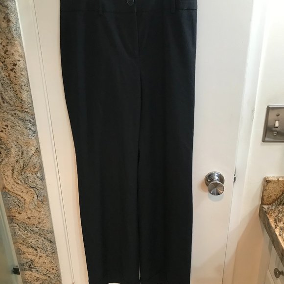 Ann Taylor Loft jet black cuffed trousers, size 4 - Picture 3 of 5